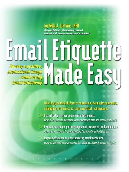 Book that Kelly has written titled "Email Etiquette Made Easy"